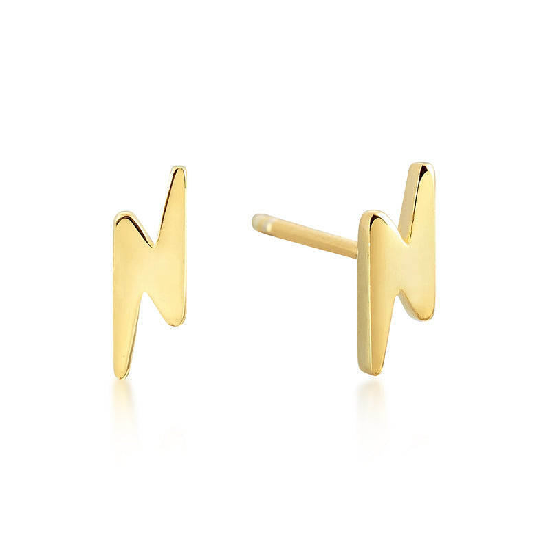 Lighting Bolt Stud Earrings