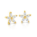 CZ Flower Stud Earrings