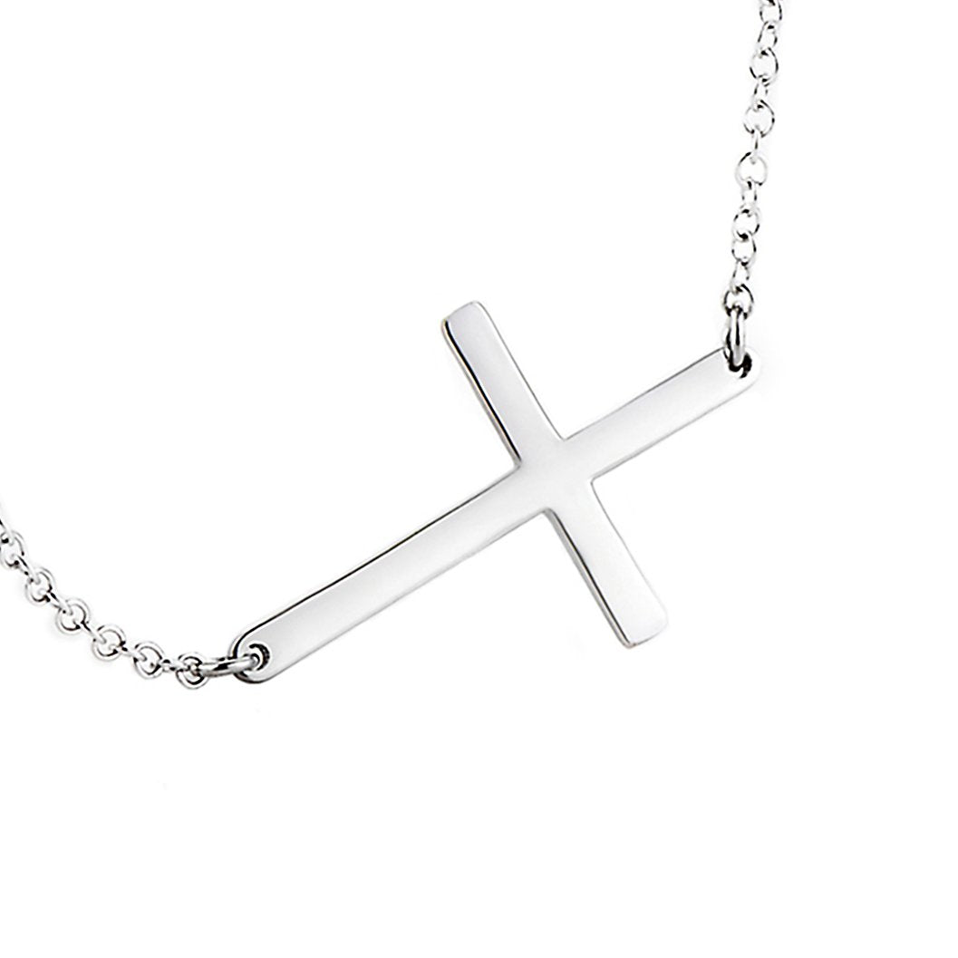 Sideways Cross Necklace – Lemondrop - Main Image