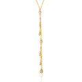 Y Necklace with Dangling Bezeled CZs