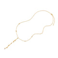 Y Necklace with Dangling Bezeled CZs