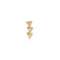 Triple Triangle CZ Stud Earrings