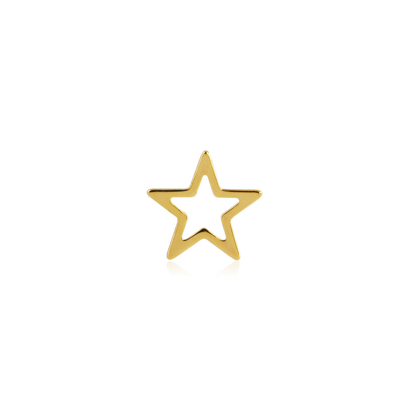 Open Star Stud Earrings